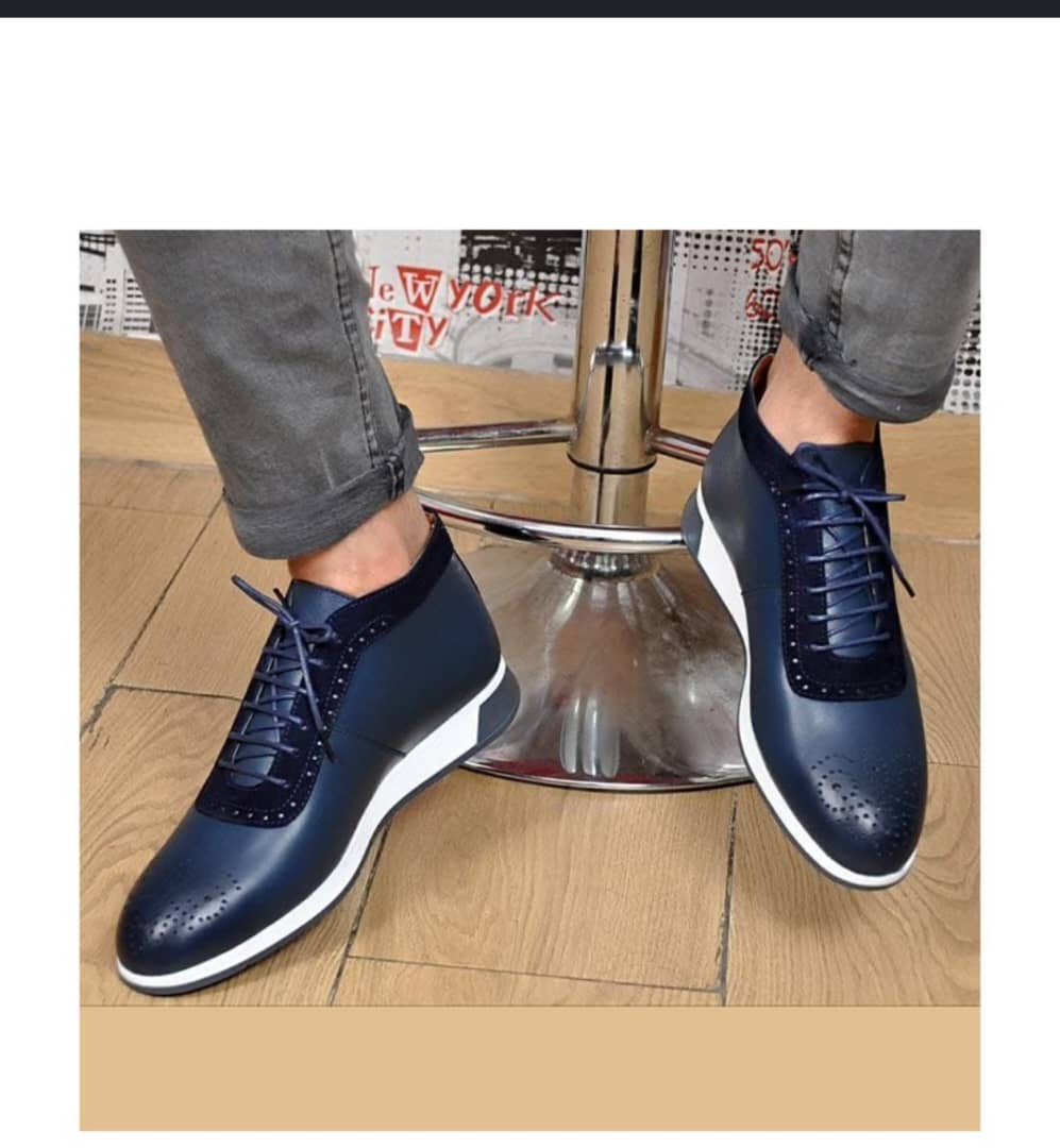 Sneaker Cuir Brogue – Chaussure Homme Sport-Chic Multi-Coloris