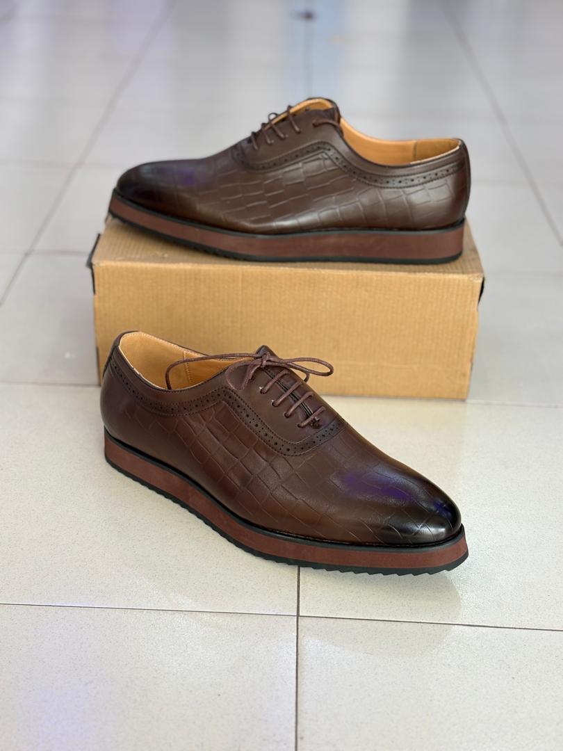 Oxford Croco Cuir – Chaussure de Ville Homme