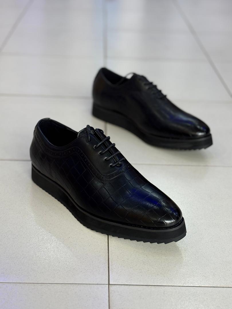 Oxford Croco Cuir – Chaussure de Ville Homme